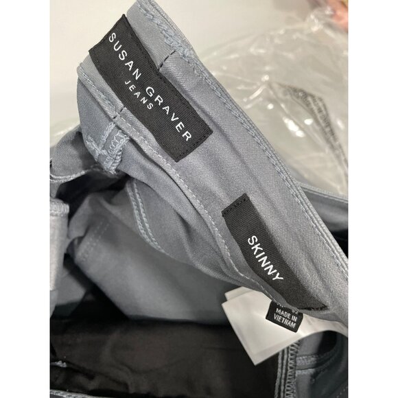 GRAVER Susan Graver Regular Coated Stretch Woven Ankle Pants 18W Dark Pewter NEW - Picture 4 of 7